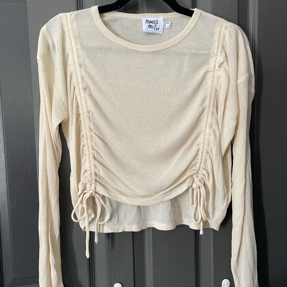 Princess Polly Sheer Tie Long Sleeve Top
